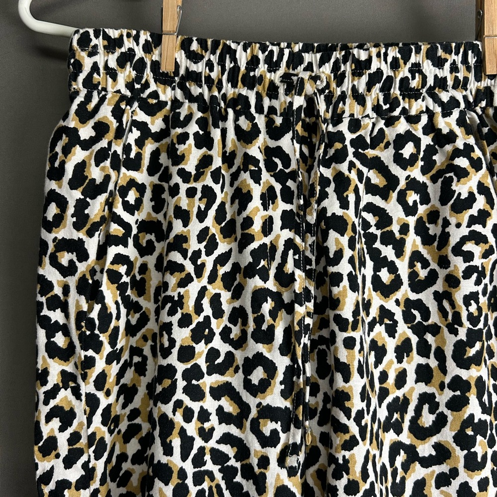 J. Crew Black and Cream Animal Print pants - Picture 3 of 6